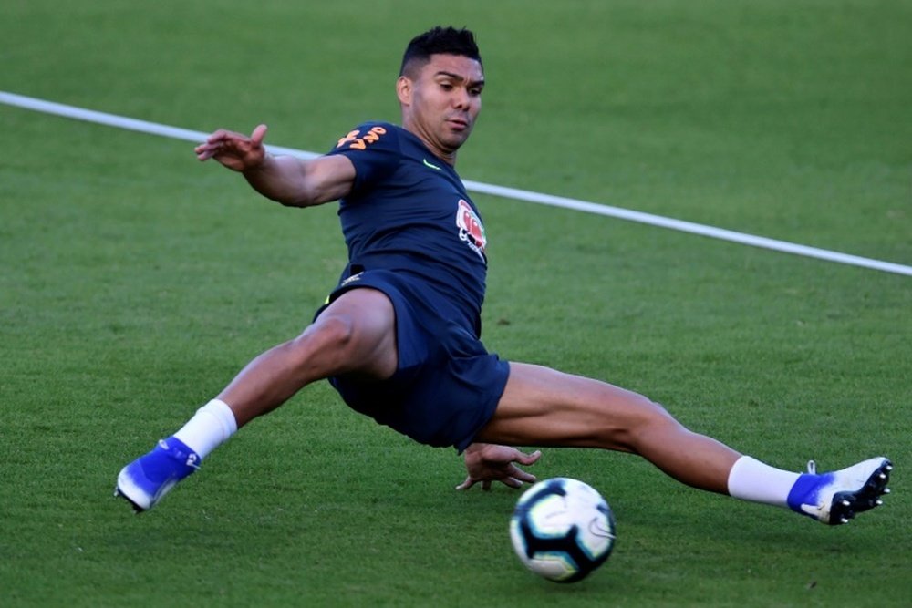Casemiro is expecting a tougher game v Peru on Sunday. AFP