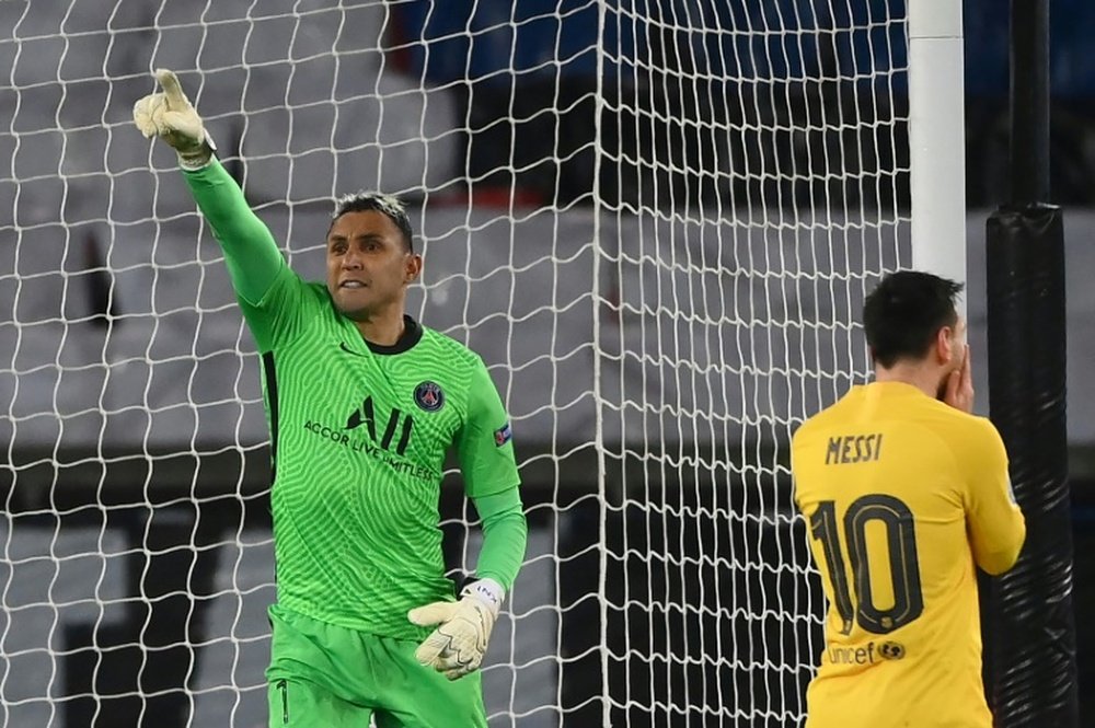 Keylor Navas made a brilliant save to deny Messi from the penalty spot. AFP