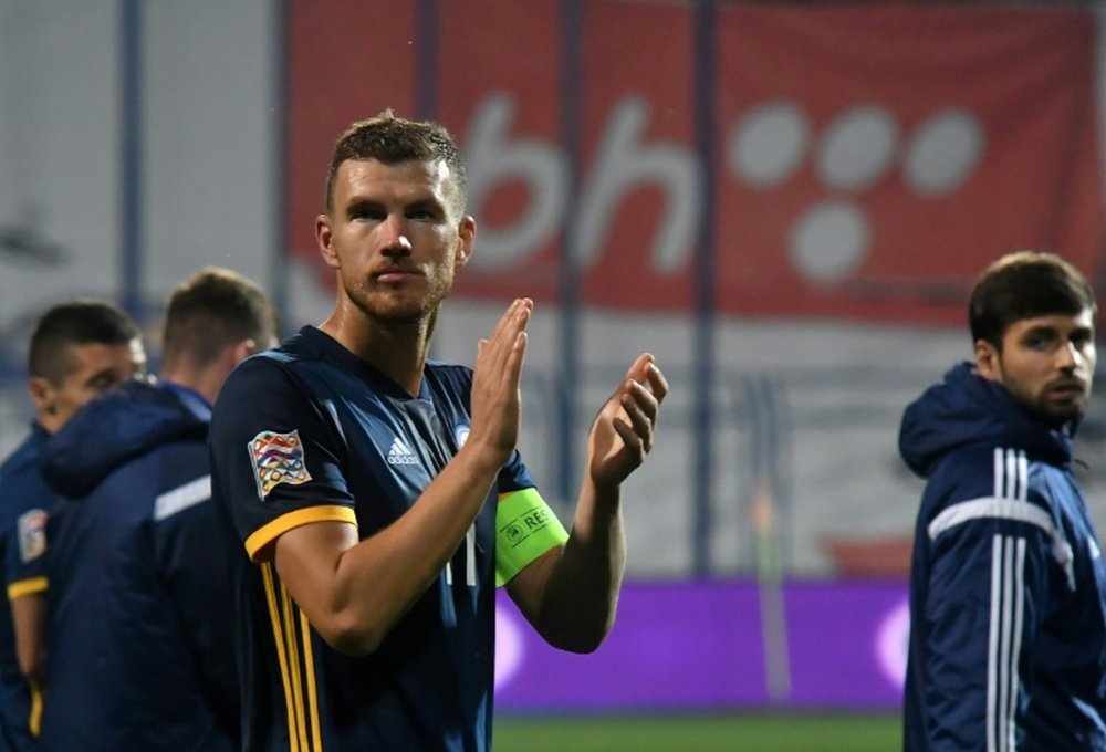 Dzeko in autumn of career that began in rubble of Sarajevo. AFP