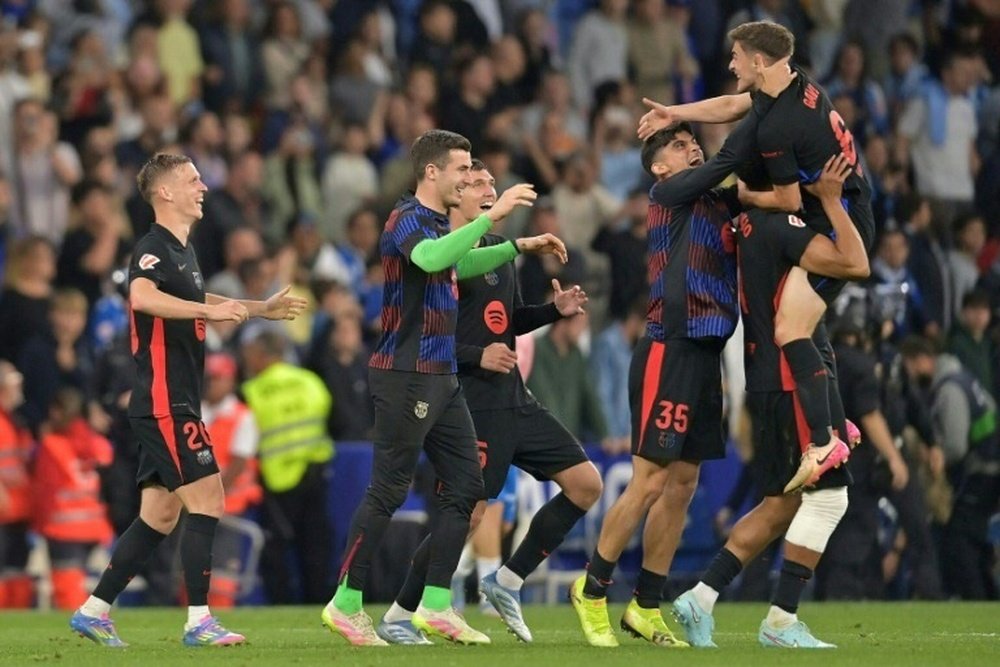 Hansi Flick revealed the backbone of their La Liga triumph. AFP