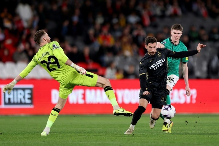 A Newcastle United side packed with youngsters was thumped 8-0 by an A-League All Stars team to end their long season in embarrassment in Melbourne on Friday.