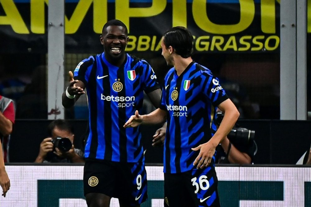 Thuram scored twice in Inter Milans thumping of Atalanta. AFP