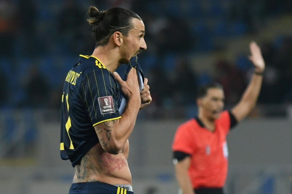 Zlatan Ibrahimovic could not prevent Sweden losing 2-0 to Georgia on Thursday. AFP