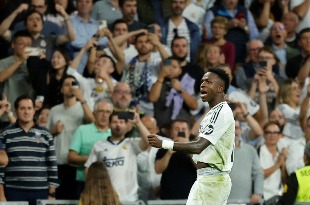 Real Madrid beat Villareal 2-0 with goals by Vinicius Jr and Valverde. AFP