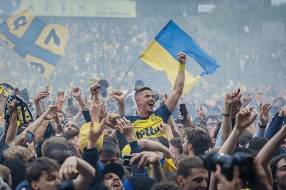 USG finished three points clear of defending champions Club Brugge. AFP