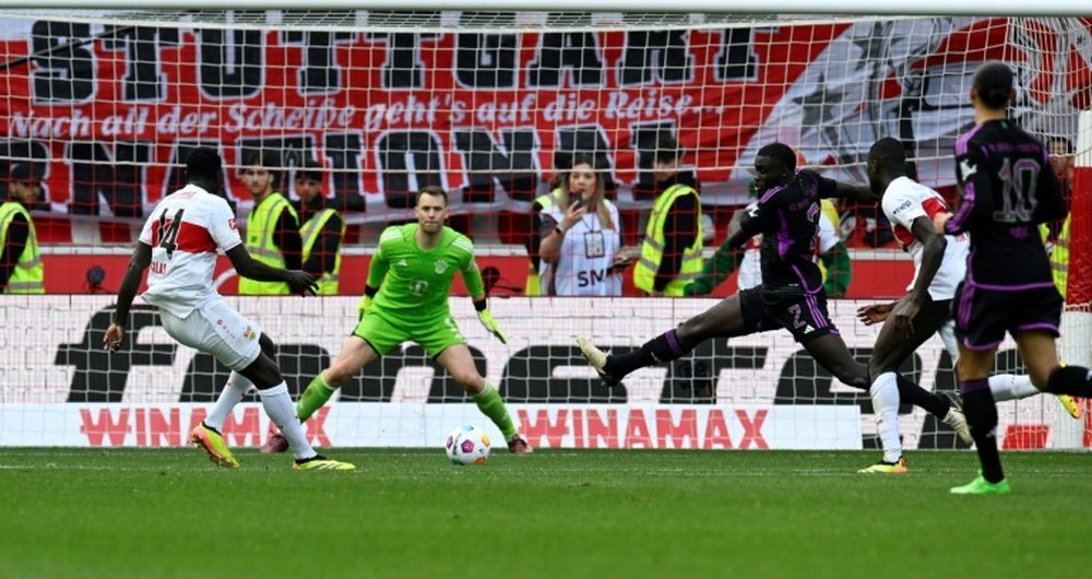 Mvumpa sealed Bayern Munichs 3-1 defeat to Stuttgart on Saturday. AFP