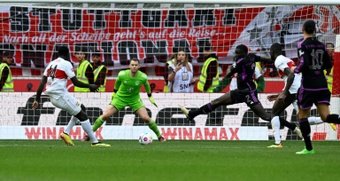 Mvumpa sealed Bayern Munichs 3-1 defeat to Stuttgart on Saturday. AFP