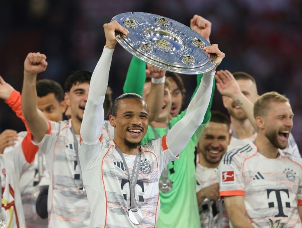 Leroy Sane won the Bundesliga title four times with Bayern Munich. AFP