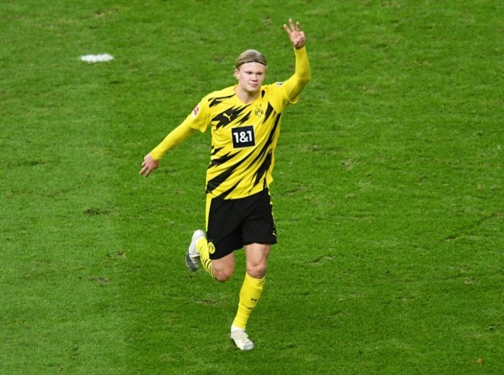 Haaland scores four as Dortmund cut Bayern lead