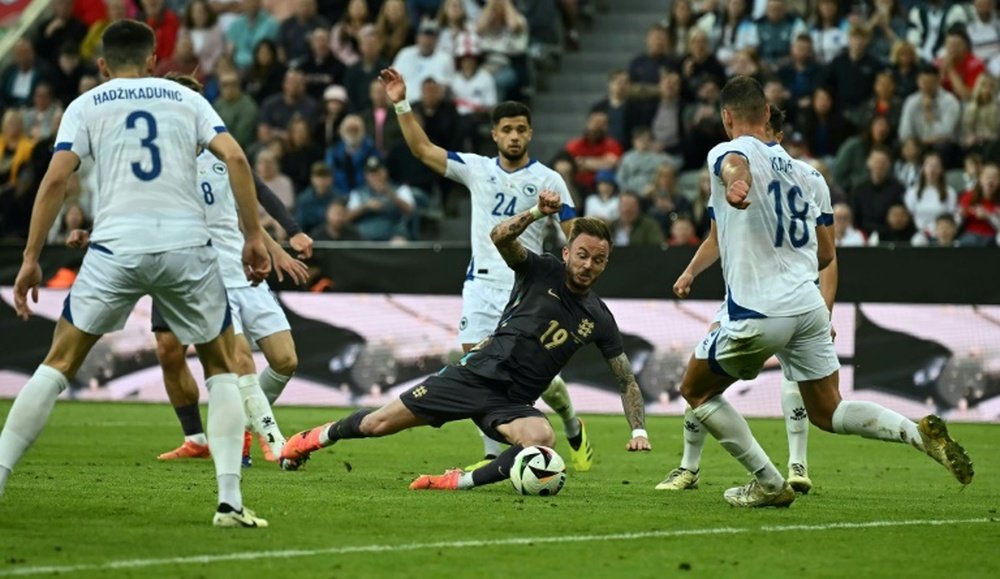 Maddison is among seven players who will not make Southgate's final squad. AFP