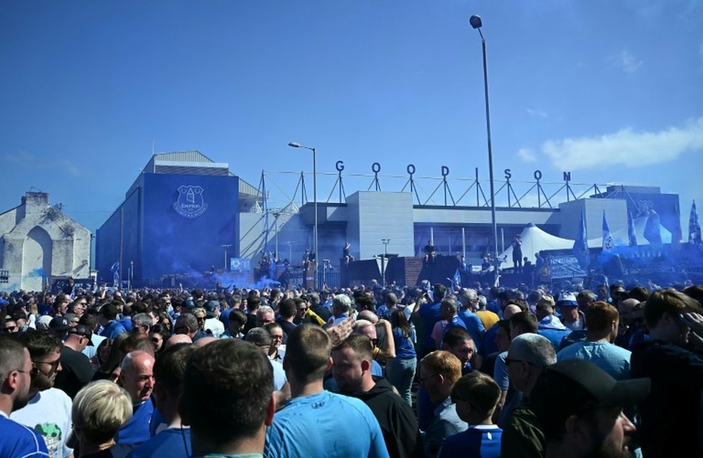 Everton fans said goodbye to Goodison Park on Sunday. AFP