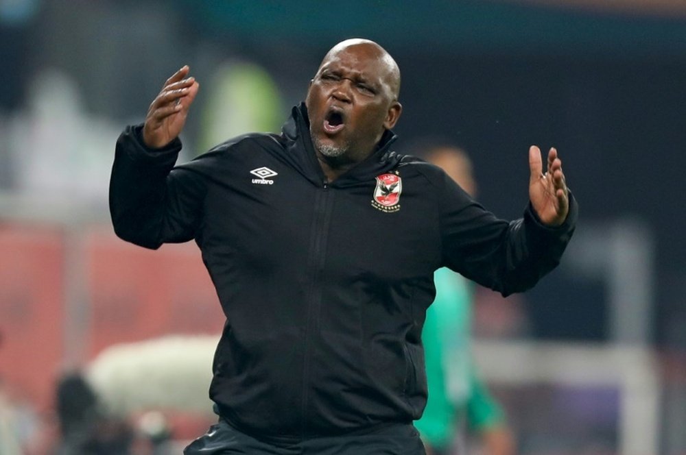 Al-Ahly coach Mosimane saw his team beaten by Simba. AFP