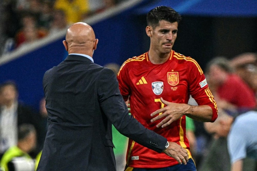 Morata has scored one goal in his teams run to the Euro 2024 final. AFP