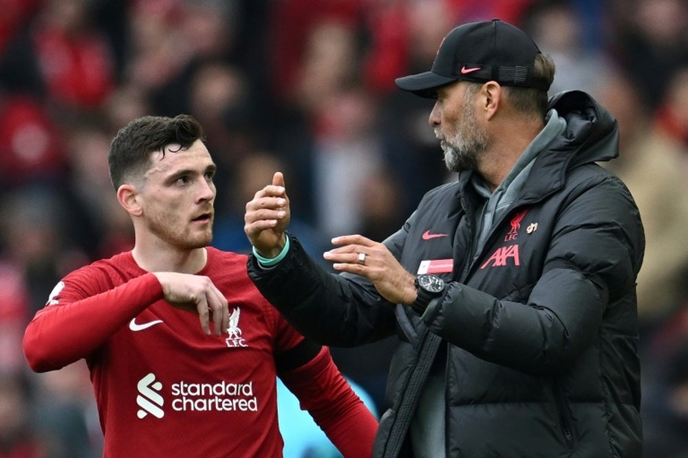 Robertson appeared to confront Hatzidakis on the pitch. AFP