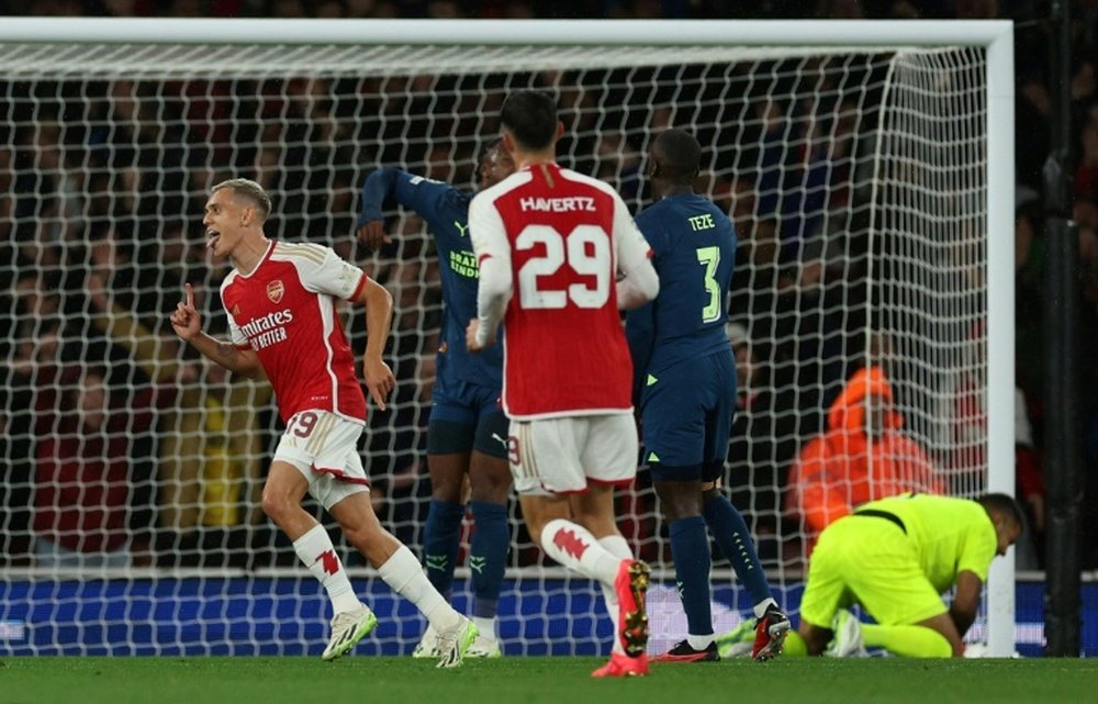 Arsenal are unbeaten with four wins from five in the Premier League. AFP