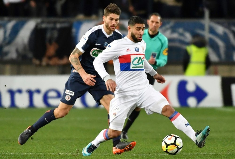 Fekir made no mistake from 12 yards. AFP
