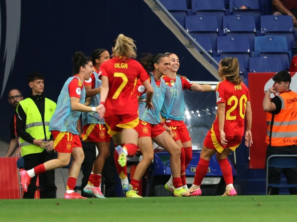 Spain overcome England to reach the Nations League semi-finals. AFP
