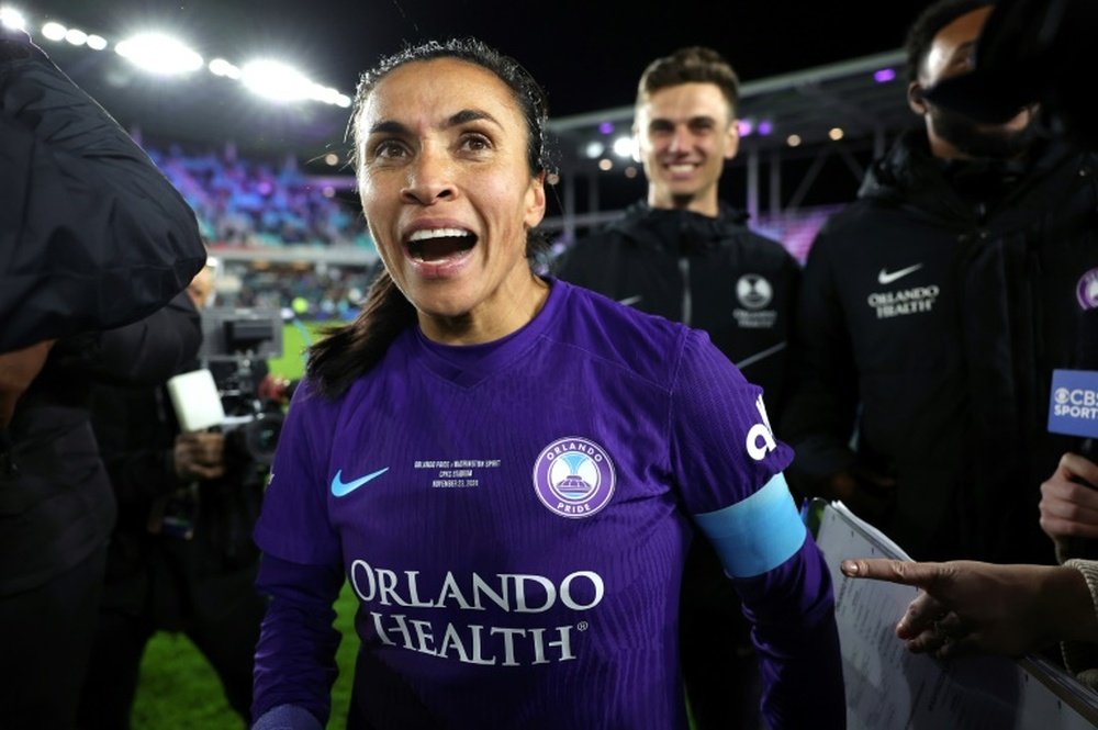 Marta's mother had travelled from Brazil to watch her play in the NWSL for the first time. AFP