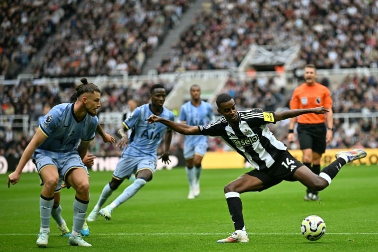 Isak scored Newcastles winner against Tottenham. AFP