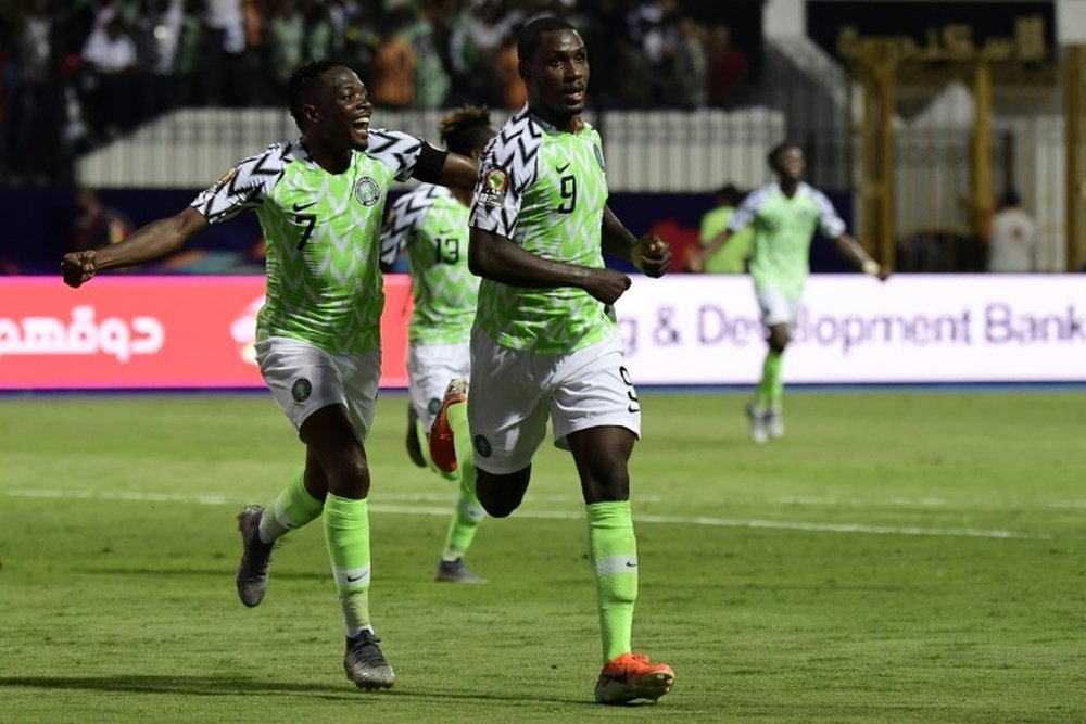 Ighalo was on fire as Nigeria beat Cameroon. AFP