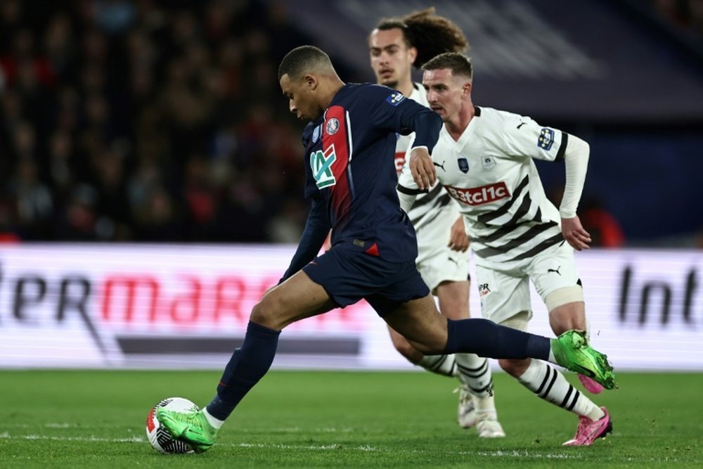 Mbappes strike was enough for Paris Saint-Germain to beat Rennes. AFP