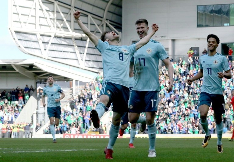 Smyth scored the winner on his Northern Ireland debut. AFP