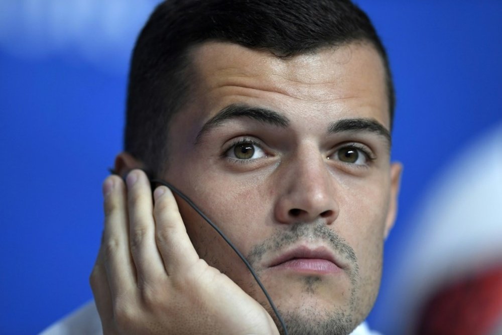 Xhaka has said that he won't be provoked in the game against Sweden. AFP