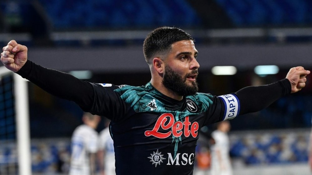 Napoli captain Lorenzo Insigne opened the scoring in Florence. AFP