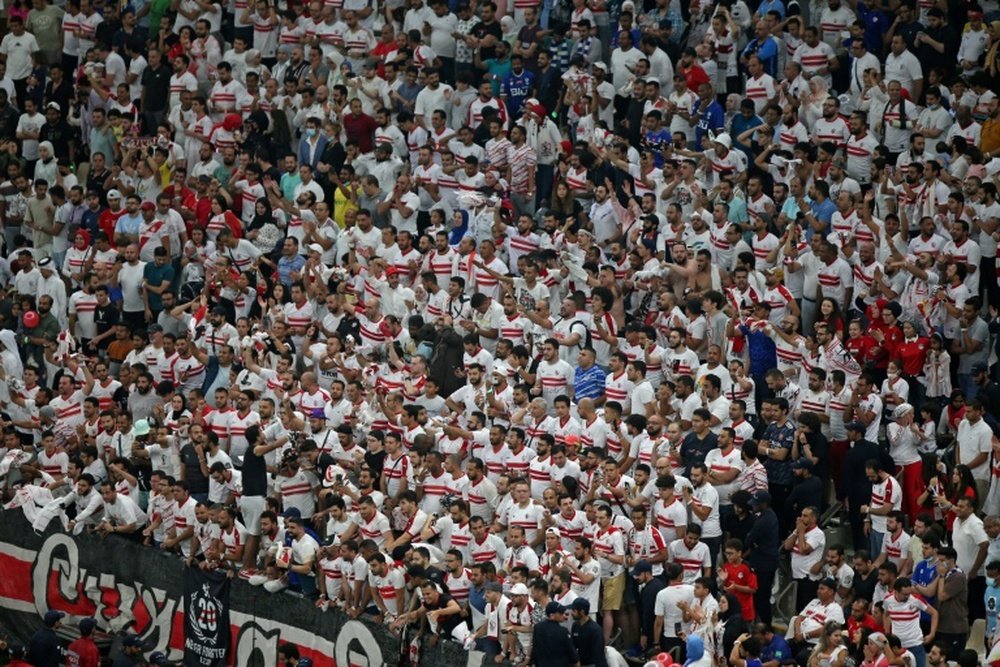 World Cup final stadium tested with first sellout crowd. AFP