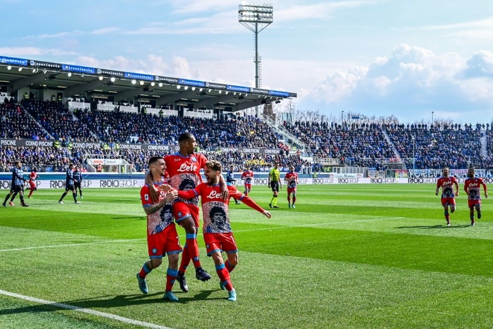 Napoli got themselves a 1-3 victory at Atalanta. AFP