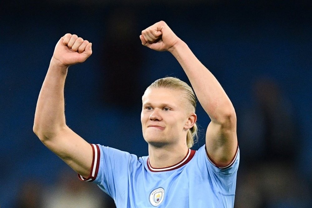 Haaland has taken the Premier League by storm in his first season. AFP