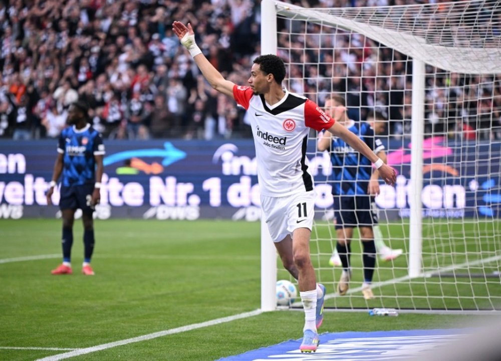 Hugo Ekitike scored a goal and laid on an assist on Sunday. AFP