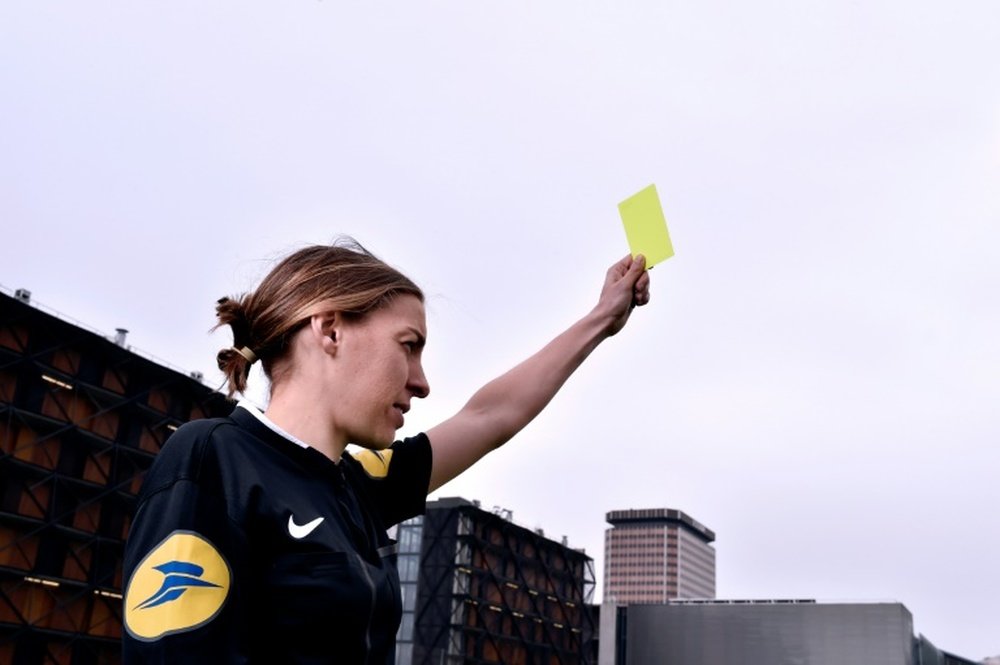 Stephanie Frappart will become the first ever female referee in Ligue 1. AFP