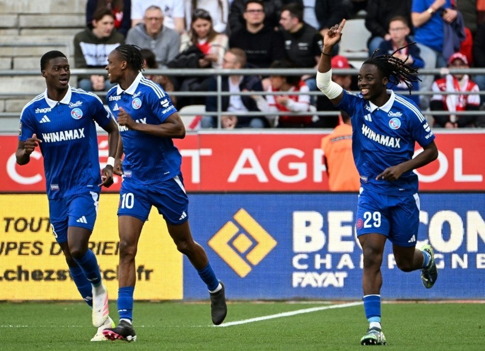 Doukoure scored the goal that handed Strasbourg a 1-0 win over Reims. AFP
