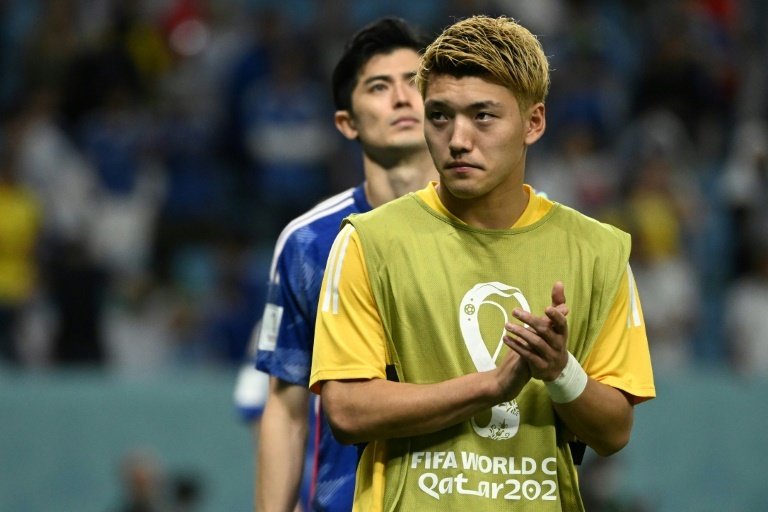 Ritsu Doan was disappointed after Japan's penalty shootout exit. AFP