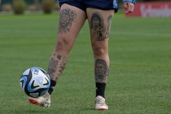 Argentina's Women's World Cup striker Yamila Rodriguez has defended having a tattoo of Cristiano Ronaldo on her leg, saying: 