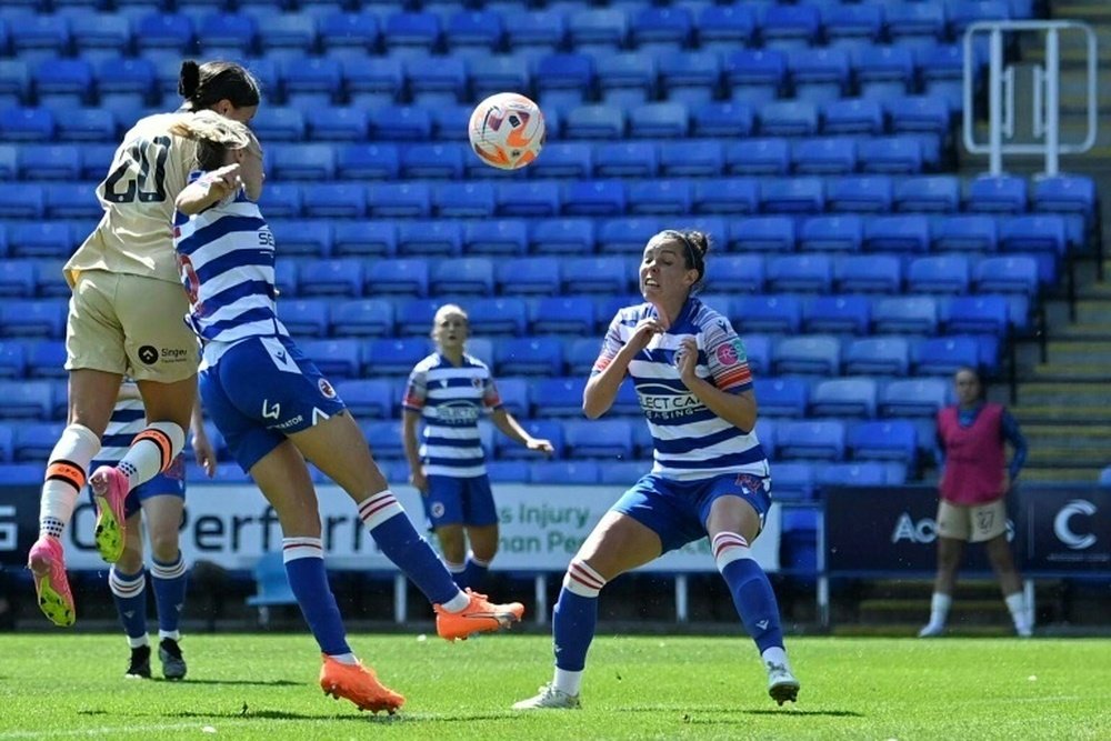 Sam Kerr put two away to help her team. AFP
