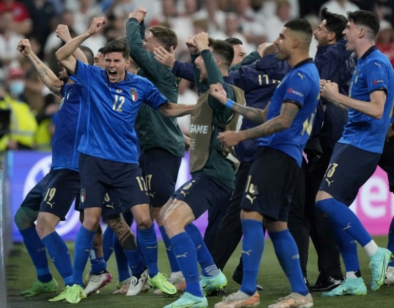 Italy defeated England in the penalty shoot-out after a 1-1 AET. AFP