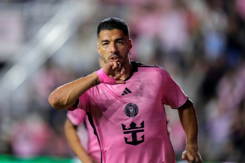 Luis Suarez headed Miami into the lead in their 1-1 draw with New York City FC. AFP