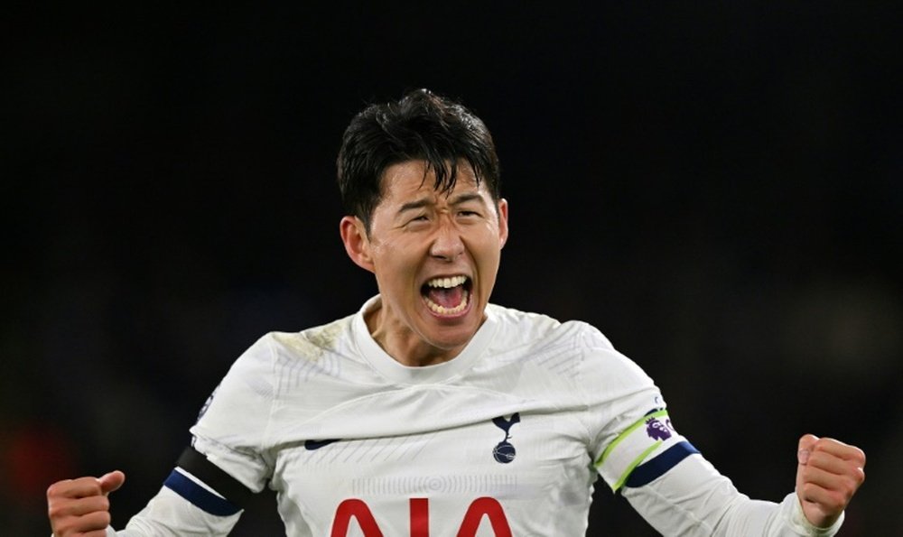 Son Heung-Min's strike took Tottenham five points clear at the top of the Premier League. AFP