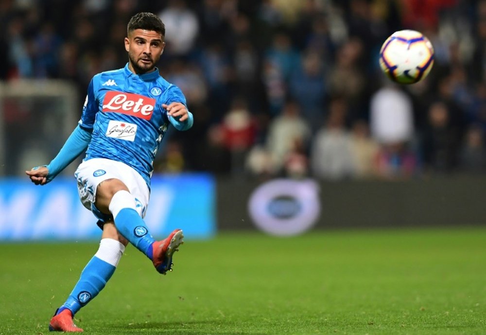 Napoli forward Lorenzo Insigne scored his eighth league goal of the season. AFP