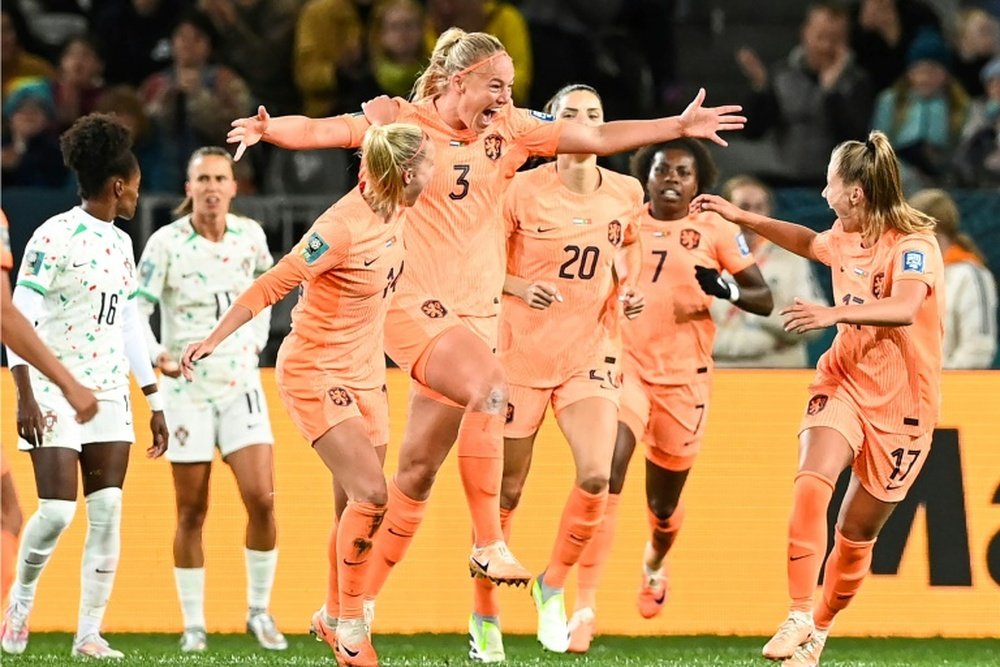 Van der Gragt's early header was given following a VAR check. AFP