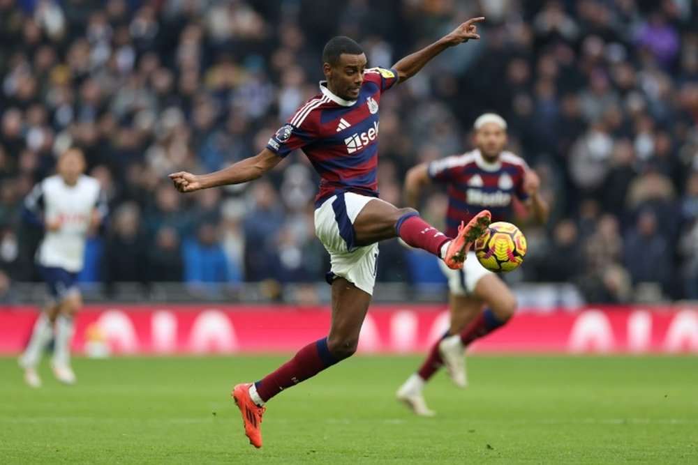 Isak scored the winner as Newcastle beat Tottenham 2-1. AFP