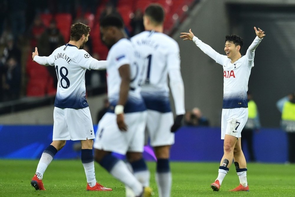 Son received a standing ovation when he was subbed off at Wembley. AFP