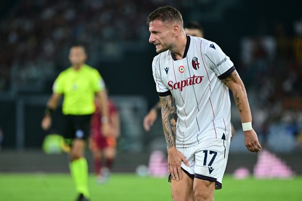 Bologna new boy Immobile out for eight weeks with thigh injury. AFP