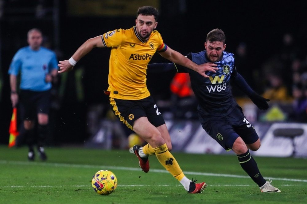 Max Kilman (L) has left Wolves for Premier League rivals West Ham. AFP