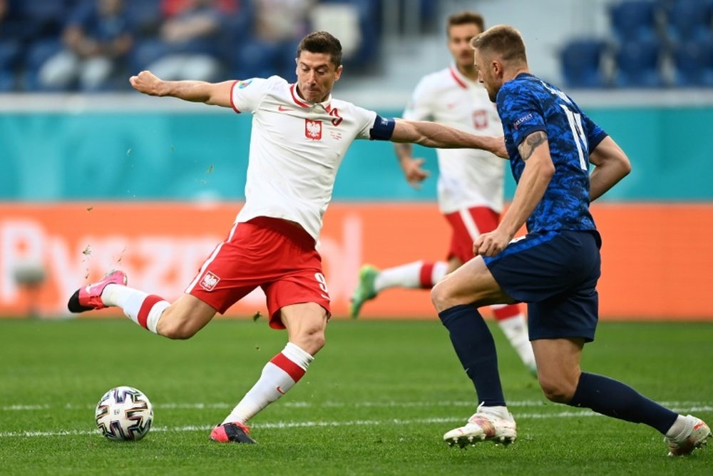 Lewandowski failed to register a shot on target against Slovakia. AFP