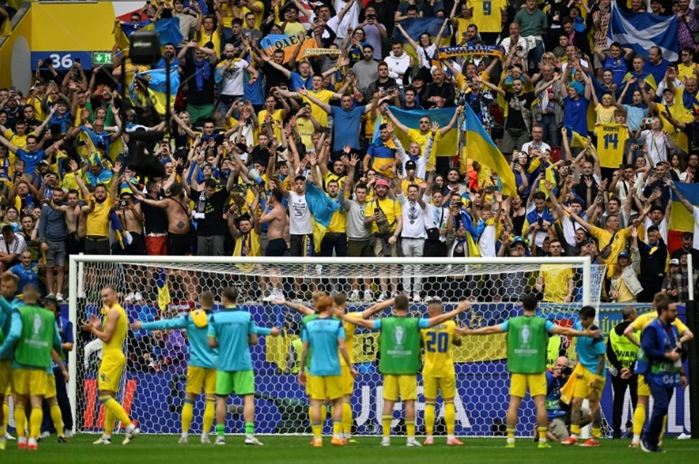 Ukraine will advance with a win over Belgium. AFP