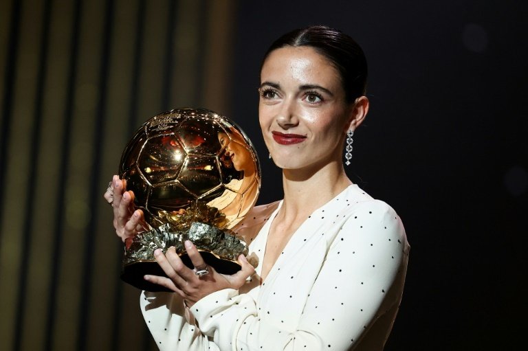 Barcelona midfielder Aitana Bonmati used to watch Lionel Messi winning Ballon d'Or trophies and think it was "incredible" but now she has won two herself, she is taking it in her stride.