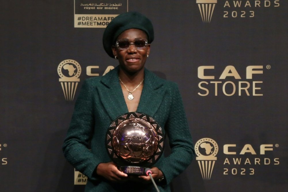 Oshoala of Nigeria received the Women's Player of the Year award. AFP